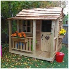 01b5689bc4968c335889145568f0e813471f42541321ce2c208424e040b29617 Outdoor Living Today Little Squirt 6 ft. Cedar Playhouse with Windows and Dutch Door