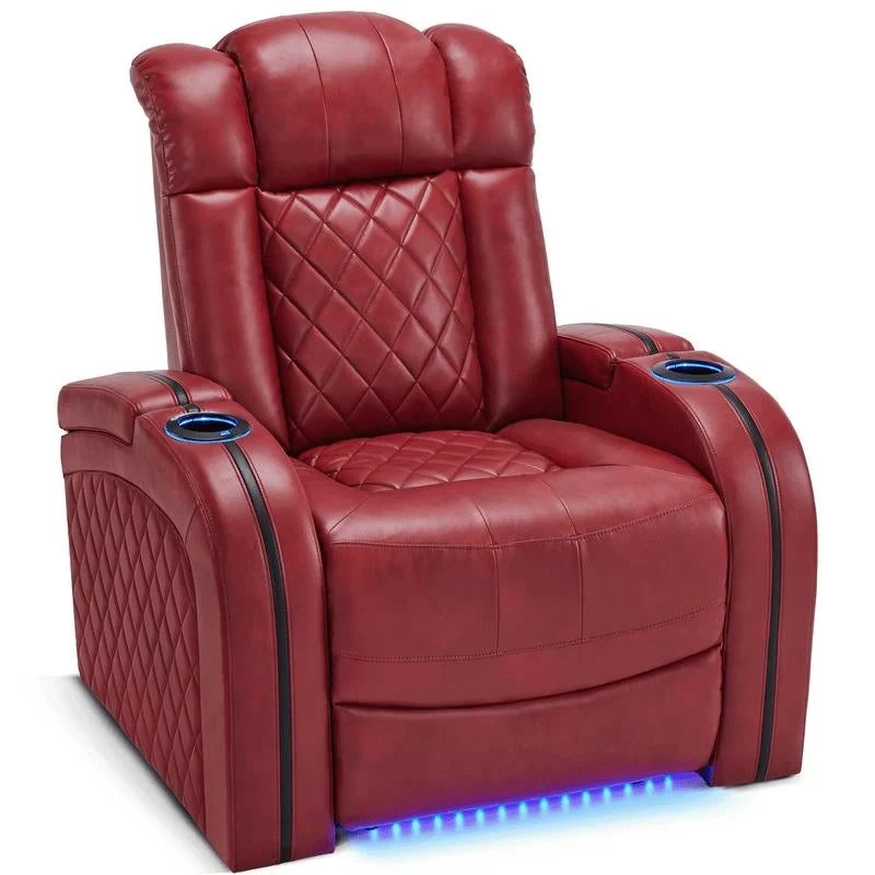 01c493f117d80072831bc62928c8af42b3e623df64f169bc30f71be6b3881fcc MCombo Power Recliner Chair with Adjustable Headrest, Dual Motor Home Theater Seating with USB Port, Breathable Leather HTS411(Burgundy)