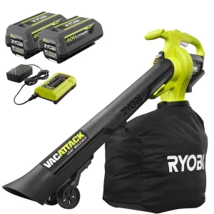 RY40451-2B 40V Vac Attack Cordless Leaf Vacuum/Mulcher with (2) 5.0 Ah Batteries and (1) Charger