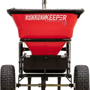 Walk Behind Push Spreader, 100lb Capacity, For Salt, Ice  Snow Melt, Included Grate  Cover With Enclosed Gearbox for Protection.(Spreader)