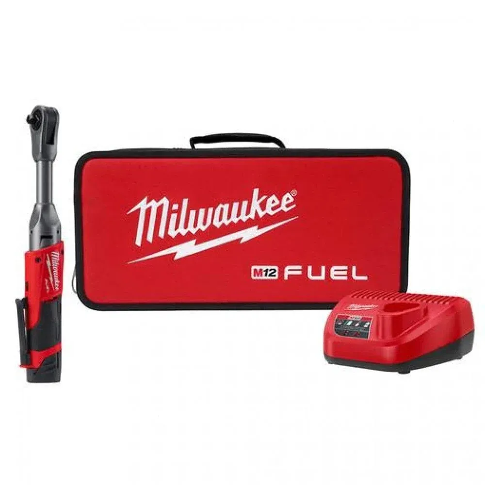 04ba56fba02a3da2dc79f883b1e2bde7001fb355fc88bbfceb51d534227b978c Milwaukee 2560-21 M12 FUEL 3/8¡± Extended Reach Ratchet 1 Battery Kit(Default Title/Misty II Enhanced)