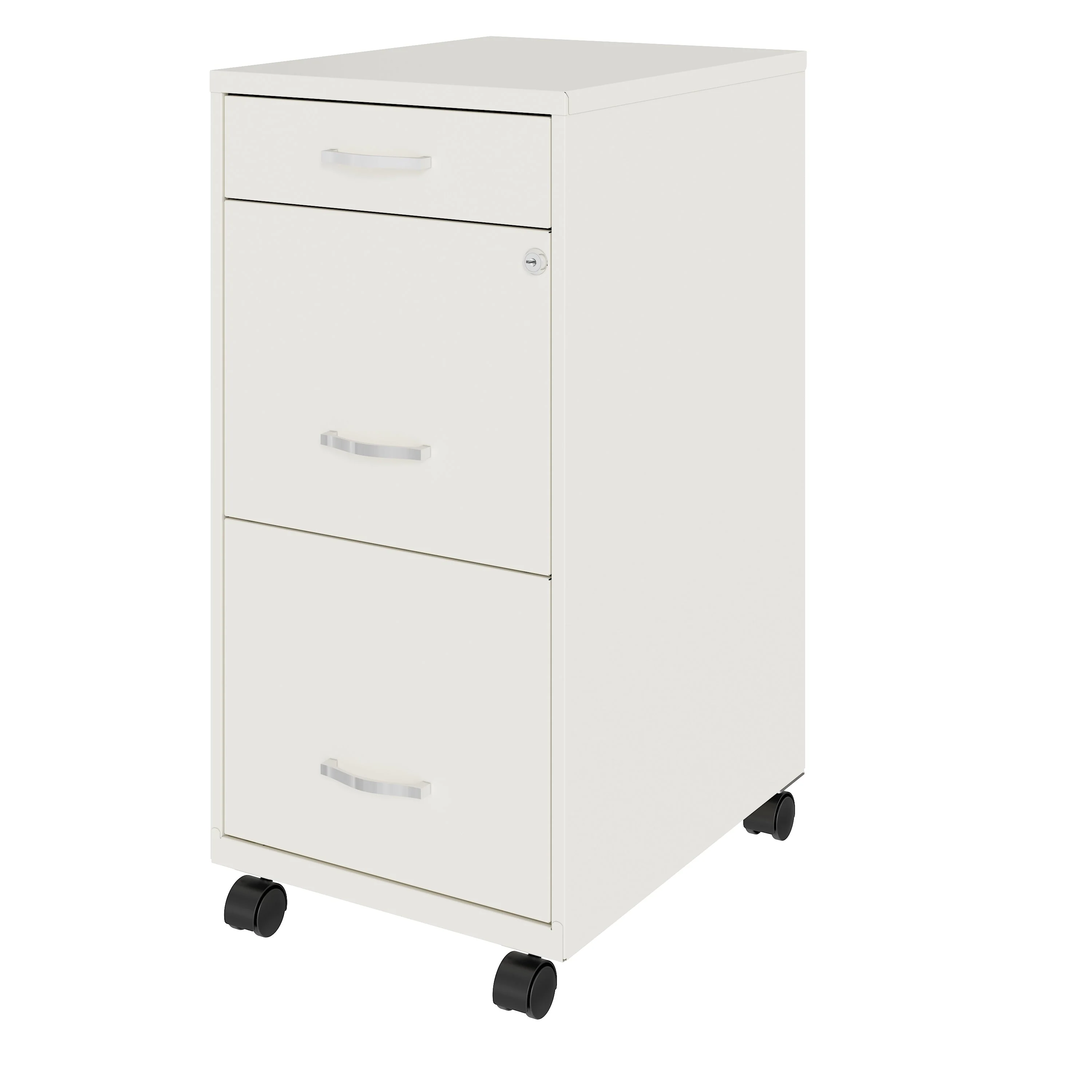 04edc78d08d7a306240076626e43eb6c521d577cc9451b1be6f7d0cf374445f1 Space Solutions 18 Deep 3 Drawer Metal File Cabinet(Letter/Off-White)