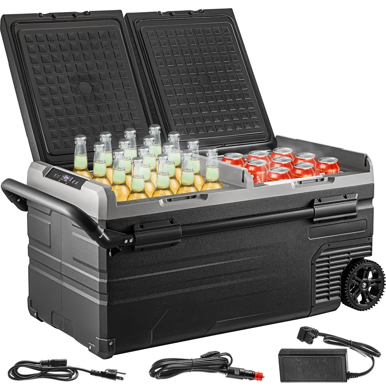 05084d6cdfa3bc00de0491e1538845e48675b073f1b2a3c690db394630c152c3 BENTISM 100Qt Portable Car Freezer 95L Refrigerator 12/24V Camping Fridge Freezer
