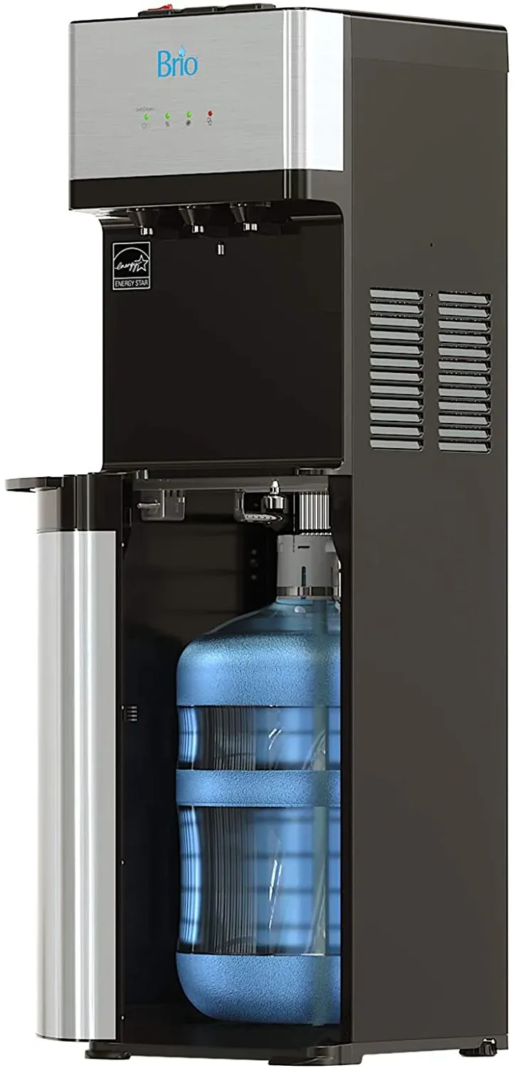 050de3efbe778389d64f8b63c94694b816706a7bb61e9a83b595a51a131de1fa Brio Self Cleaning Bottom Loading Water Cooler Water Dispenser- 3 Temperature Settings(Dispenser/34 Pound (Pack of 1)/Standard Packaging)