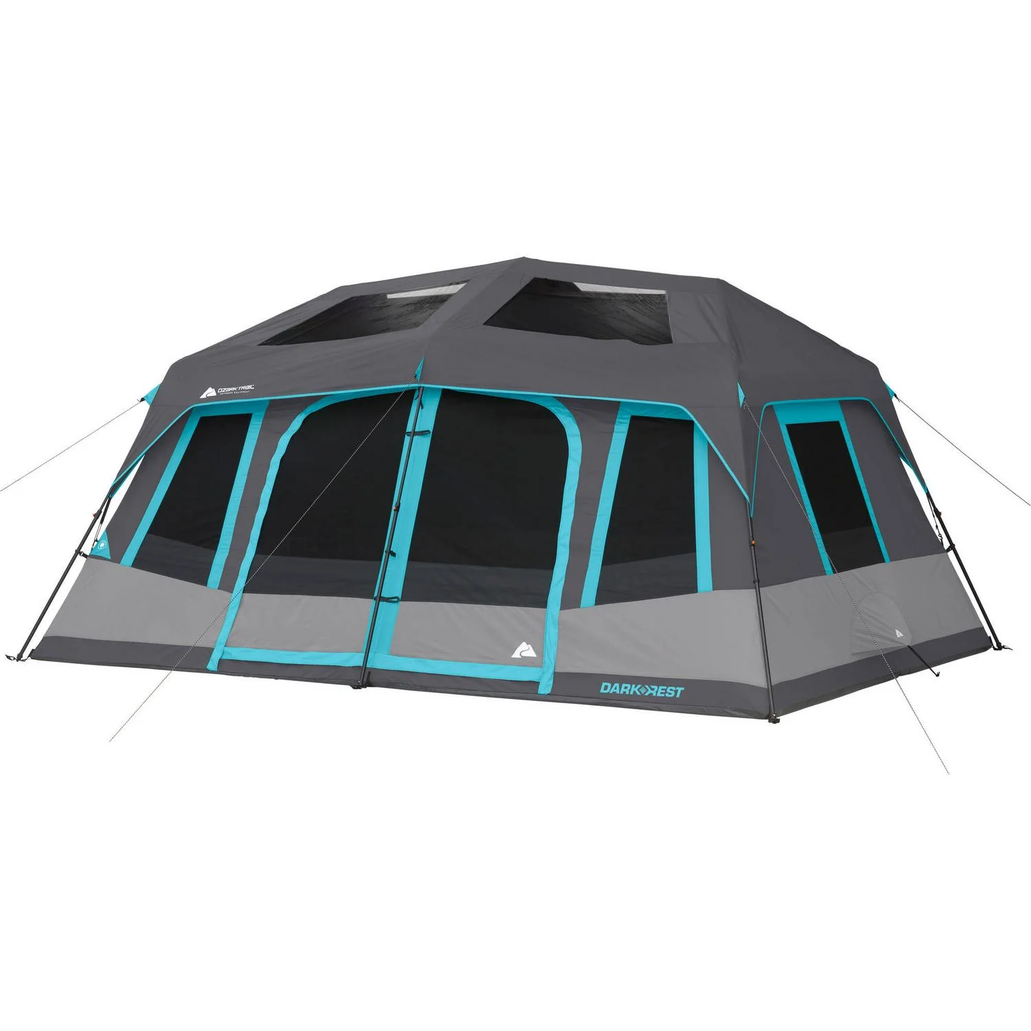 052f197aac6f2b239f9634063bcb73879dd8380f3cb4c4261fd81008f2de83f5 Ozark Trail 10-Person Dark Rest Instant Cabin Tent