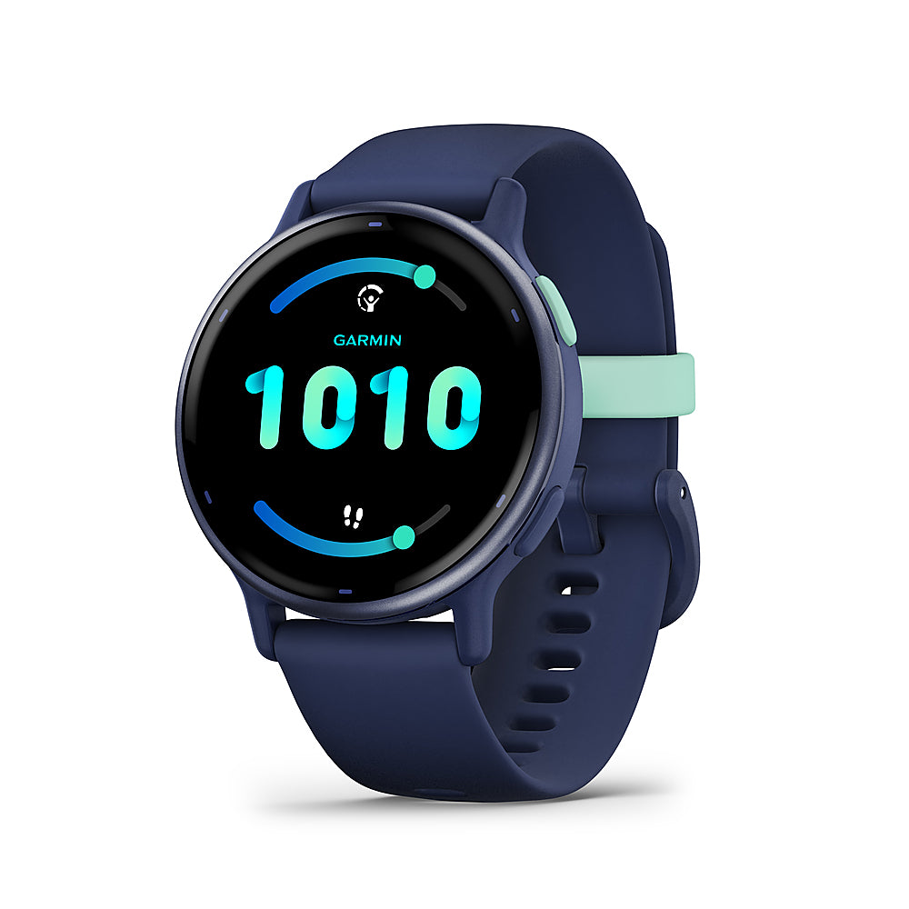06124b1bc8f0f647ed50be0d4c619eb9c86ab261981d26e5e3b8679655284f2b Garmin - v¨ªvoactive 5 GPS Smartwatch 42 mm Fiber-reinforced polymer - Metallic Navy Aluminum and Navy(Slate Aluminum and Black - Fiber-reinforced polymner - Black)