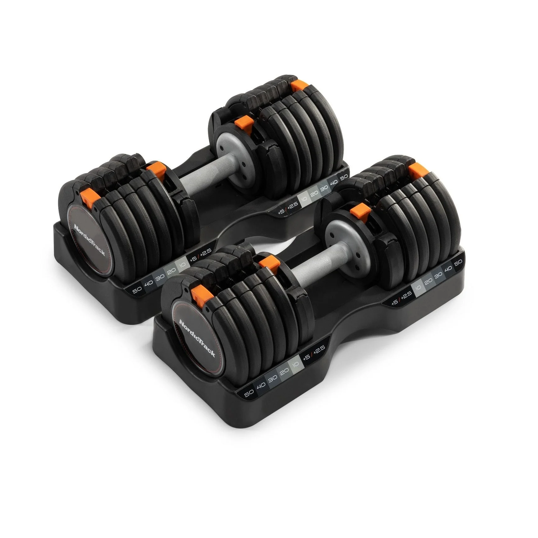 06469aa97029f12a41dbab8c55cd0df224805d2de7504689d818b8ae4b812372 NordicTrack 55 Lb. Select-a-Weight Dumbbell Set(Weights)
