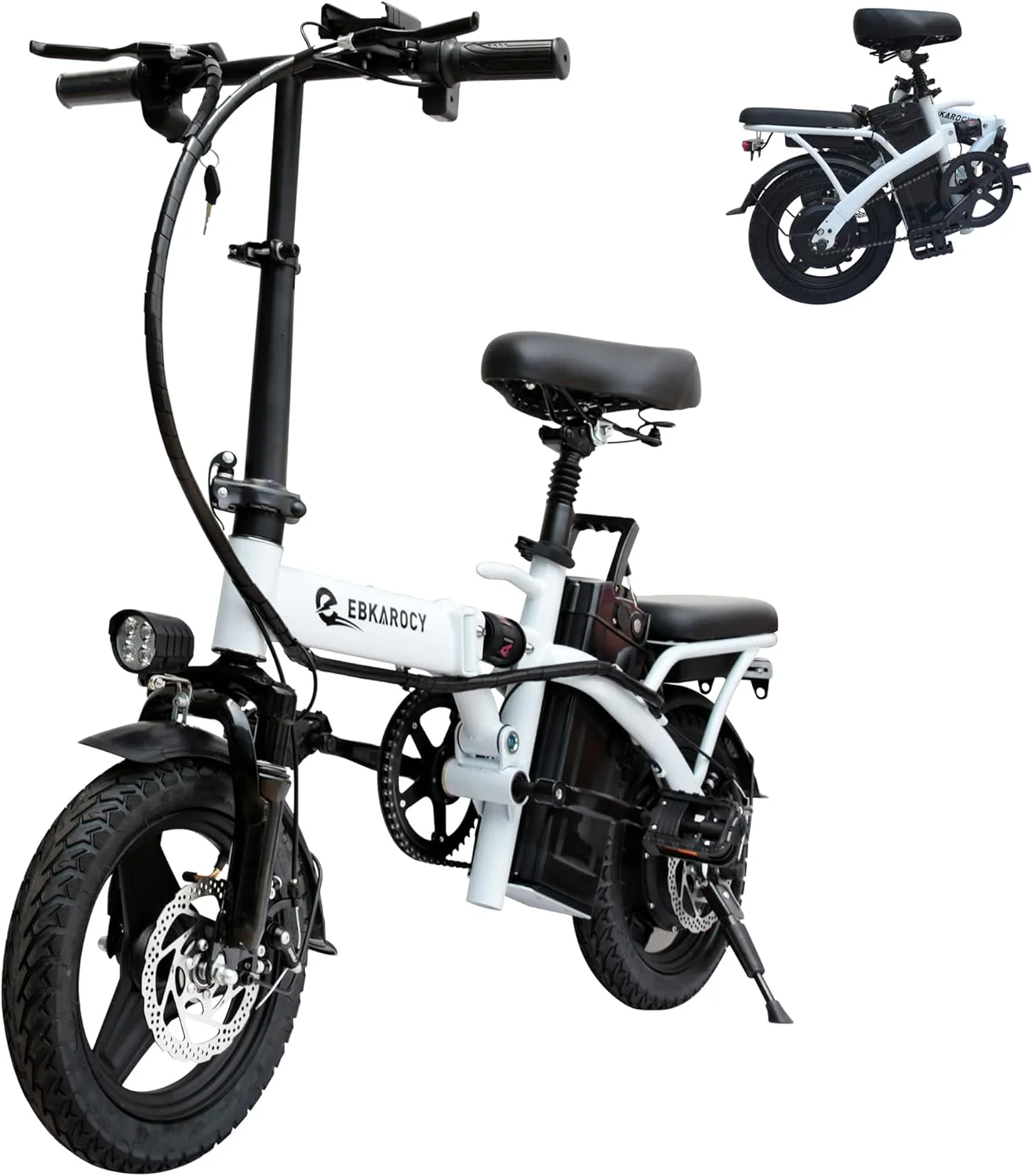 06636568018144e072cbda8d541898107bf7b78ac9f3d77f96535bbdc3cb6dce Ebikes for Adults, 400W Motor 22MPH Max Speed, 14¡± Tire, 48V 15AH Removable Battery for Electric Bike, Multi-Shock Absorption, City Commuter, Foldable Adult Electric Bicycles(Black)