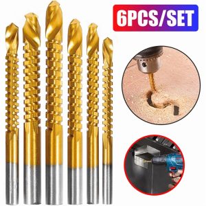 2025 New Upgrade Drill Bits, 6 Pcs Twist Drill Bit Set Power Tool Accessories Us
