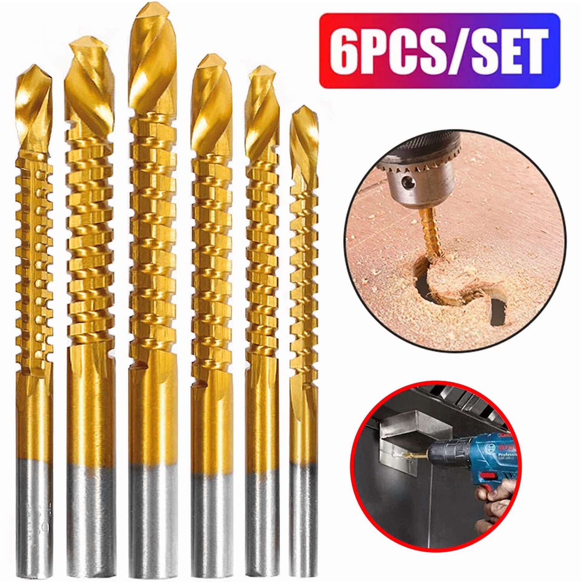 06bfa45e290b790a27e0c8064716602a8af7288c955fb3999f29cfe600dfbdff 2025 New Upgrade Drill Bits, 6 Pcs Twist Drill Bit Set Power Tool Accessories Us