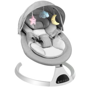 HARPPA Electric Baby Swing for Infants to Toddler with 5 Speed(Color/Khaki)