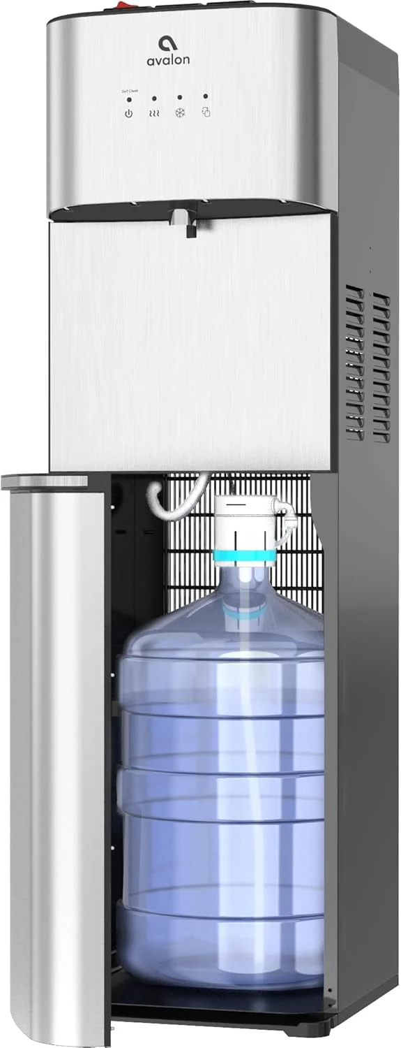 081d964043811ee564ebdb3f1b8e4560bd3db1a54a1827ebfb7b60d84bedbe01 Limited Edition Self Cleaning Water Cooler Water Dispenser - 3 Temperature Settings - Hot, Cold Room Water, Durable Stainless Steel Construction, Bottom Loading .(full size stainless steel)