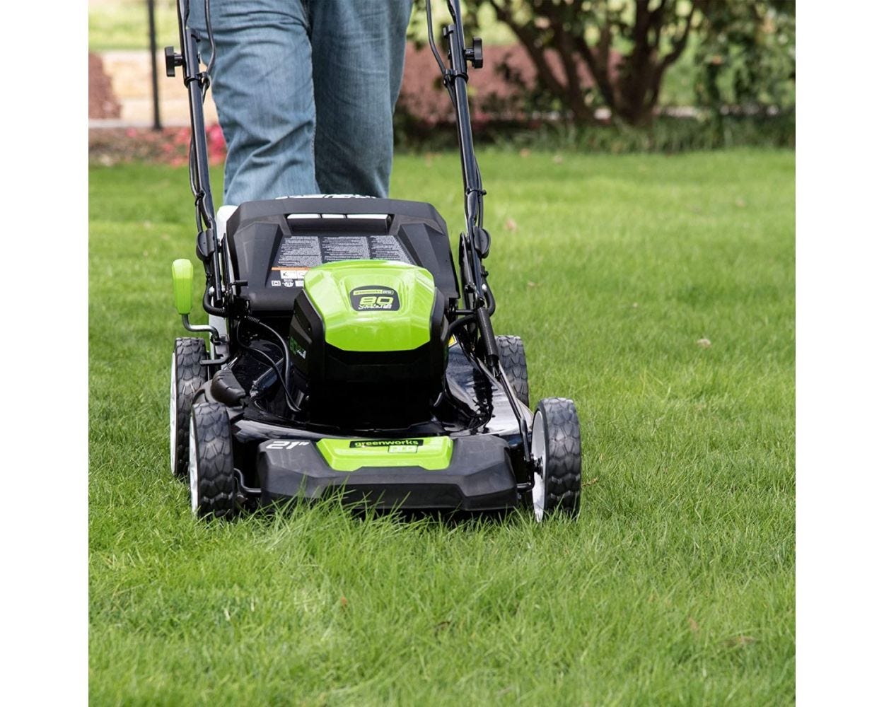 0848c6f611ea42dd5632526d99e705ef96e9ddb653ade214d5b51b1cb9ce16bc 80V Cordless 21 Self-Propelled Brushless Lawn Mower | Greenworks