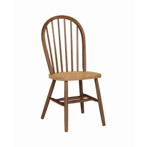 International Concepts Solid Wood Windsor Spindle Back Dining Chair(Cinnamon/espresso)