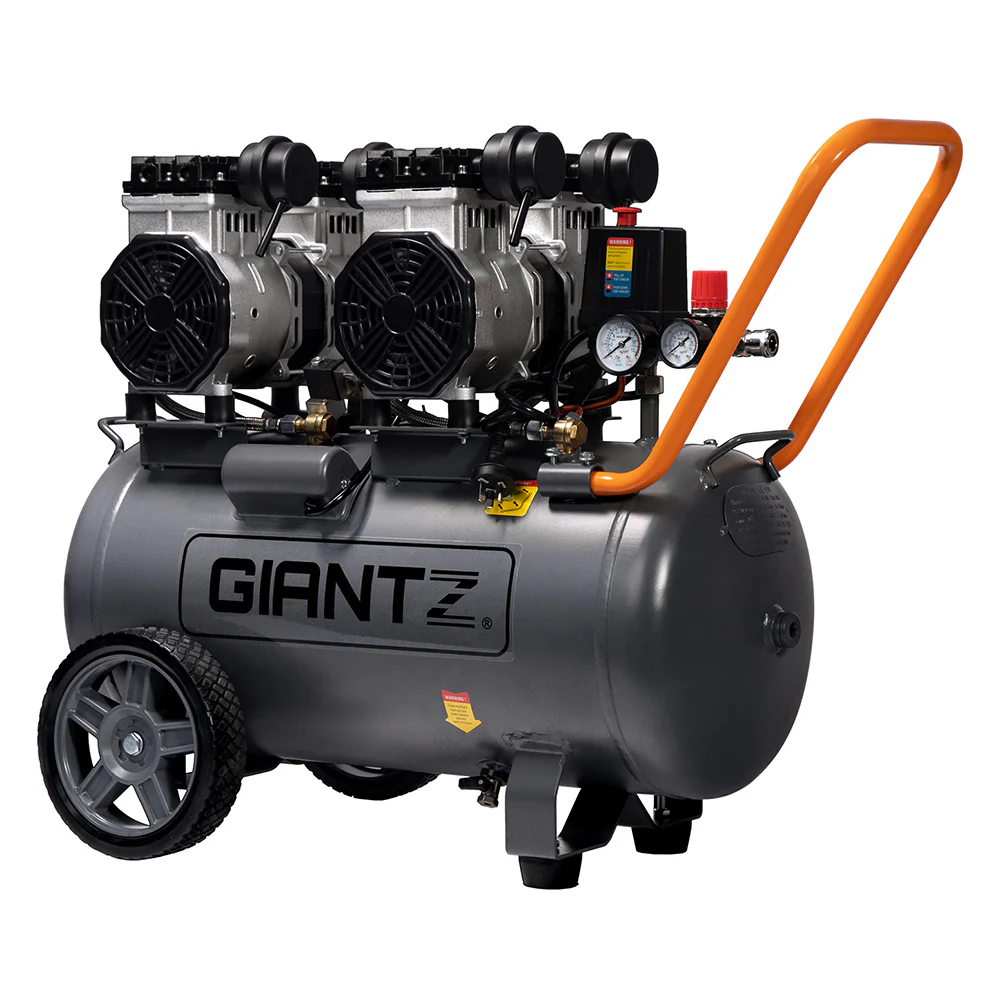 0918ed37307d8669189b820bb8b46503030f56bd300a8754d28ab6b77bbebf99 Giantz 50L Air Compressor 200L/min 3.0HP Oil-Free Quiet Electric Portable Air Inflator