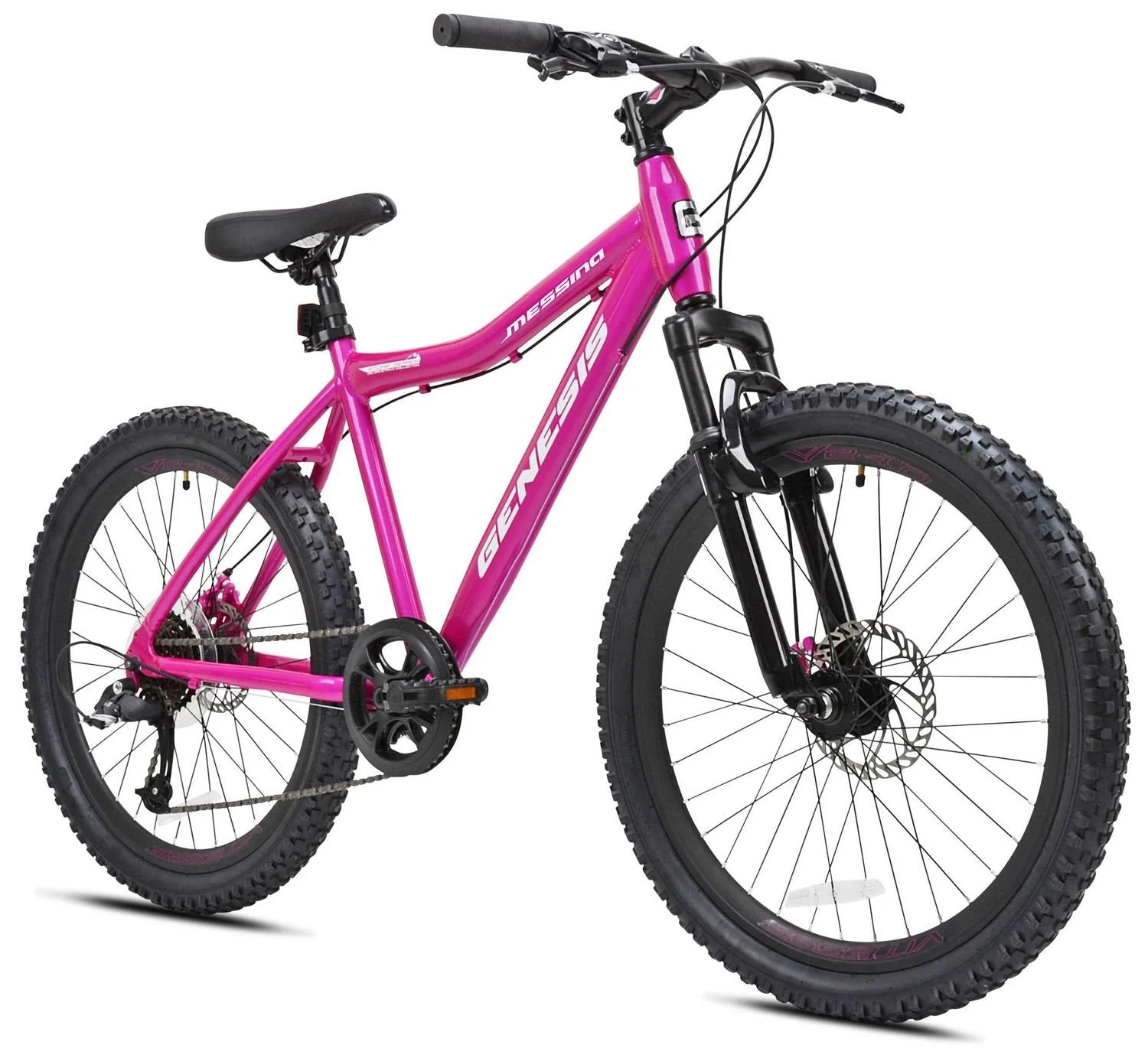 0a17f850def81a1b057dffe2fa2e5004faee2ae0faf3ab924cf91333f9d45f42 Genesis 24 In. Messina Ladies Mountain Bike, Pink