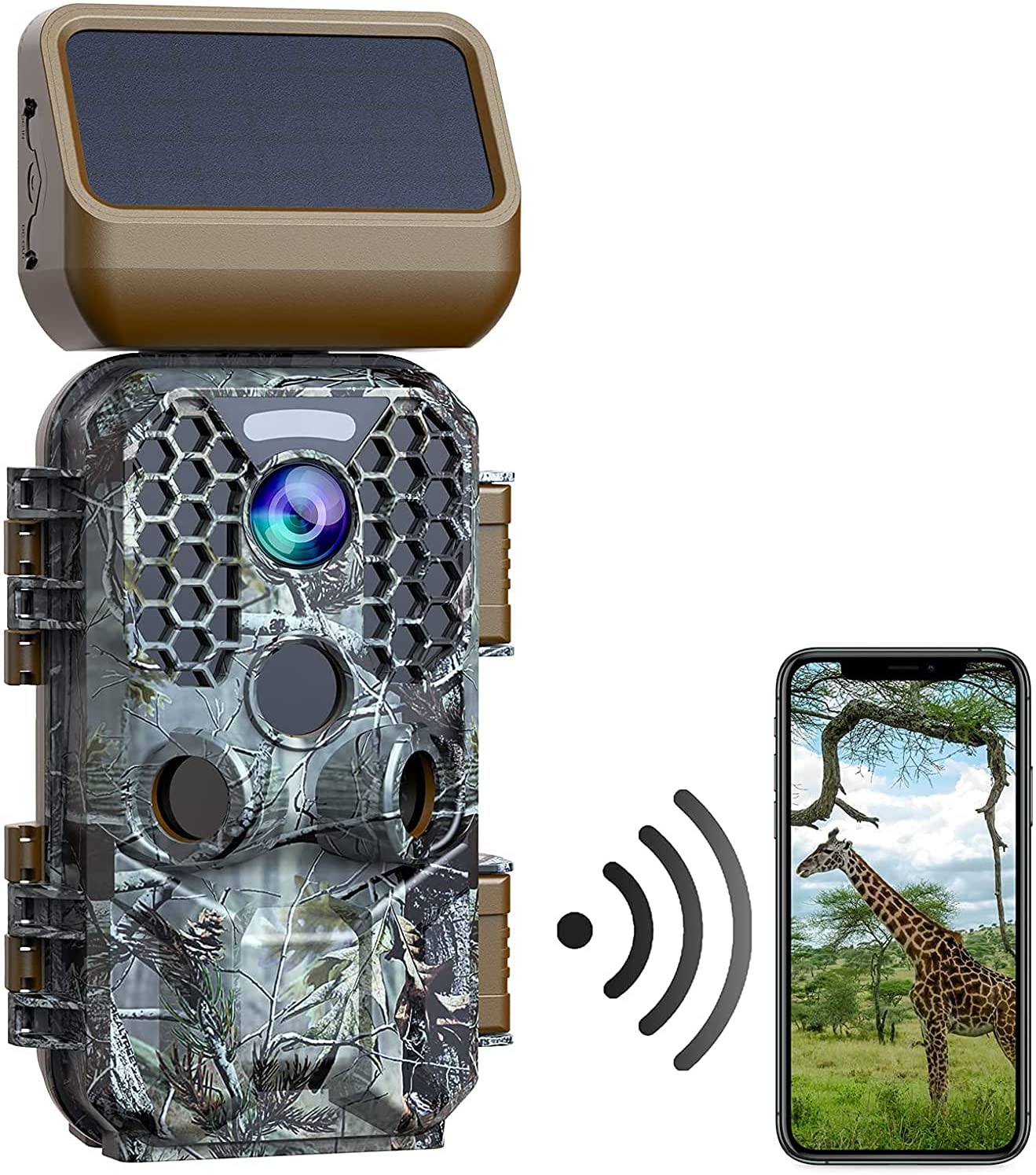 0c1bff7c140b4e5c1e1fc1c09017877d7321a6304c3d7570a305e340e039657d T200 4K 30MP Solar panel Trail Camera with WiFi Bluetooth