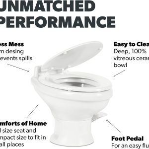 320 Series Standard Height RV Toilet - White(White/Standard Height/Toilet)