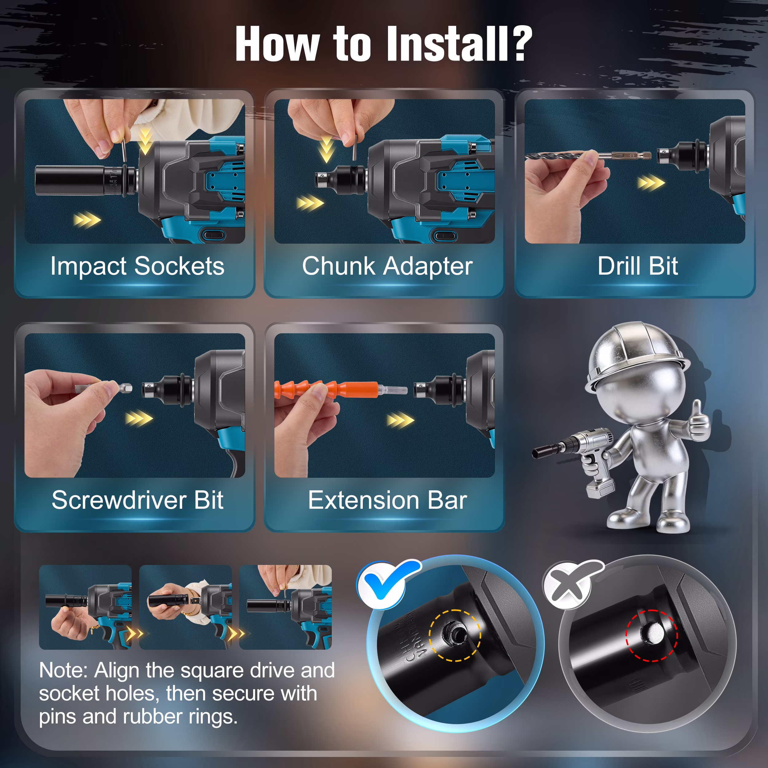 0da9cbf91d2208c3769bc46270fea3affb625d713c8636fb3a1ec0dac183372c RELOIVE Cordless Impact Wrench Kit,663.8 FT-lbs(900N.m) Max Torque,1/2" Heavy-Duty Brushless Motor,4-IN-1 Electric Impact Driver,2 x 4.0Ah Batteries for Car Home Repair
