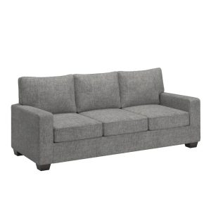 Roros Fabric Upholstered Square Arm Sofa by iNSPIRE Q Classic(Grey)