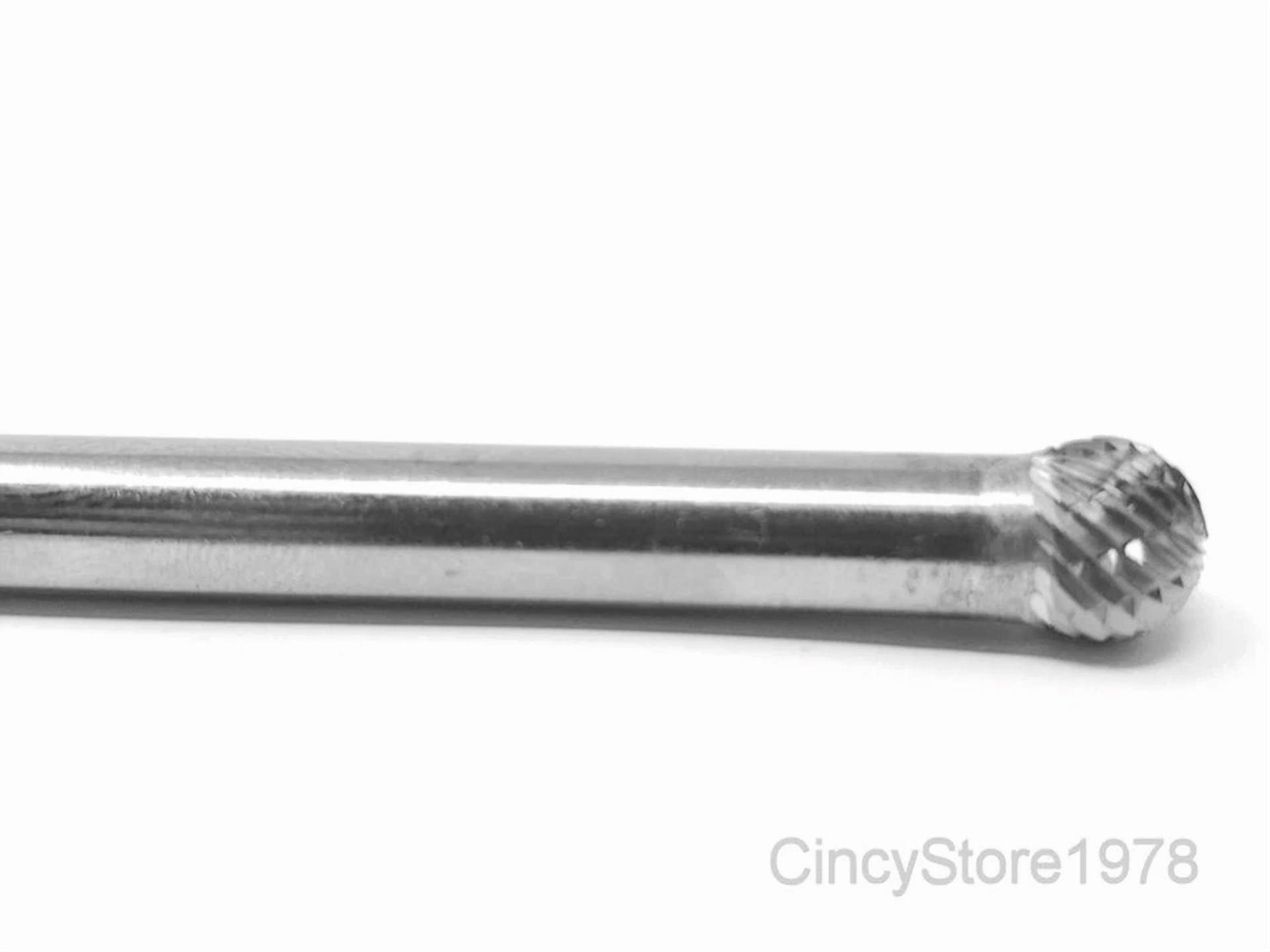 100369f60e84fc61b12910e29d3d1d614b276820ca977519fe1bcd464cc45659 KLYNE - Sd2D Ball Shape Tungsten Carbide Burr Bur Cutting Tool Die Grinder Bit 1/4" New
