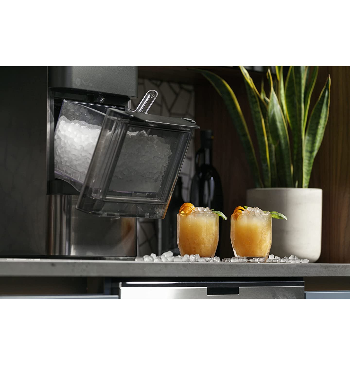 102d09ccb30bbde7f3c4cae1eca1b968a6aadc6e9bcc0df51f651cb1ab9e7588 GE Profile Opal 2.0 | Countertop Nugget Ice Maker | Ice Machine with WiFi Connectivity | Smart Home Kitchen Essentials | Black Stainless(Default Title/ONESIZE)
