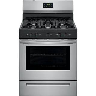 10623d499d5a9f63e0d5dd99d3c0a013fb4a7f7b0364a324af07c3cd2b3b88f0 Frigidaire 30 in. 5 Burner Freestanding Gas Range in Stainless Steel FCRG3052AS