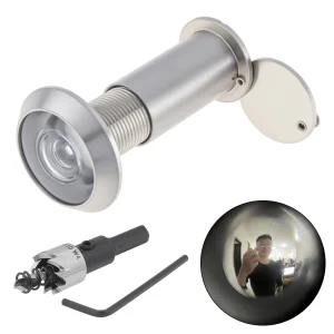 200° Door Viewer & 6Mm Drill Bit Set Hd Optical Glass Lens For 35-65 Mm Doors Us