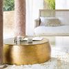 BRASS LOOK HAMMERED COFFEE TABLE