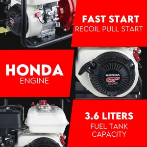 Fire Fighting Petrol Water Pump GP200 TWIN IMPELLER WITH A HONDA ENGINE