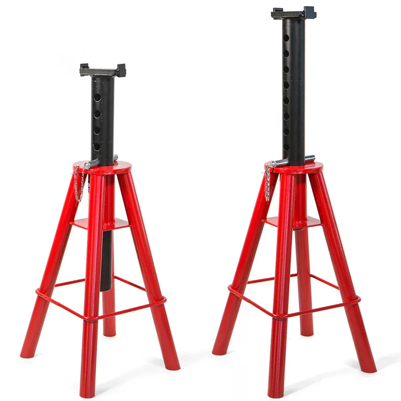 11b5ea2d105b4babb6773d75428fedb19f6a02e3fd5b670e58305d3738793127 USA 1 PAIR HEAVY DUTY JACK TRUCK SEMI STANDS HIGH LIFT 10 TON 32" TO 48"