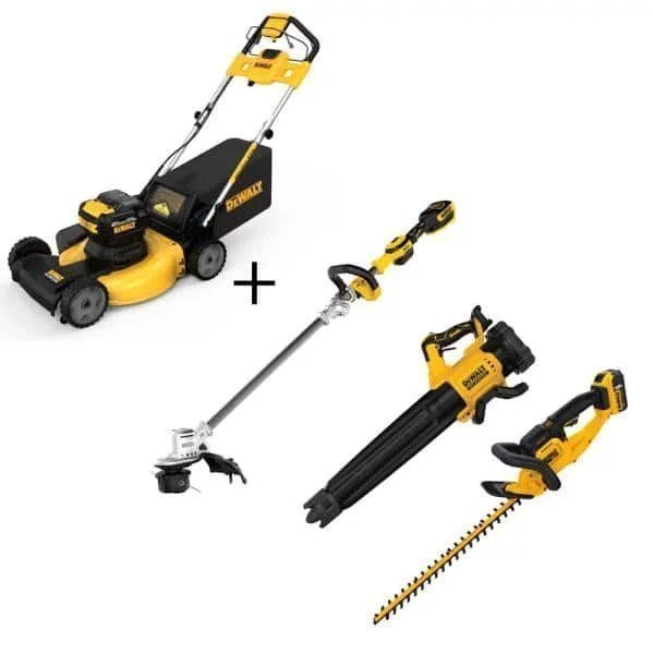 11d4ac4ceef6050868c81ee92baf9145413f5a0241bac1f852159c74ed10f803 Dewalt 20V MAX 21.5 in Walk Behind Lawn Mower Kit, Hedge Trimmer Kit, String Trimmer Leaf Blower