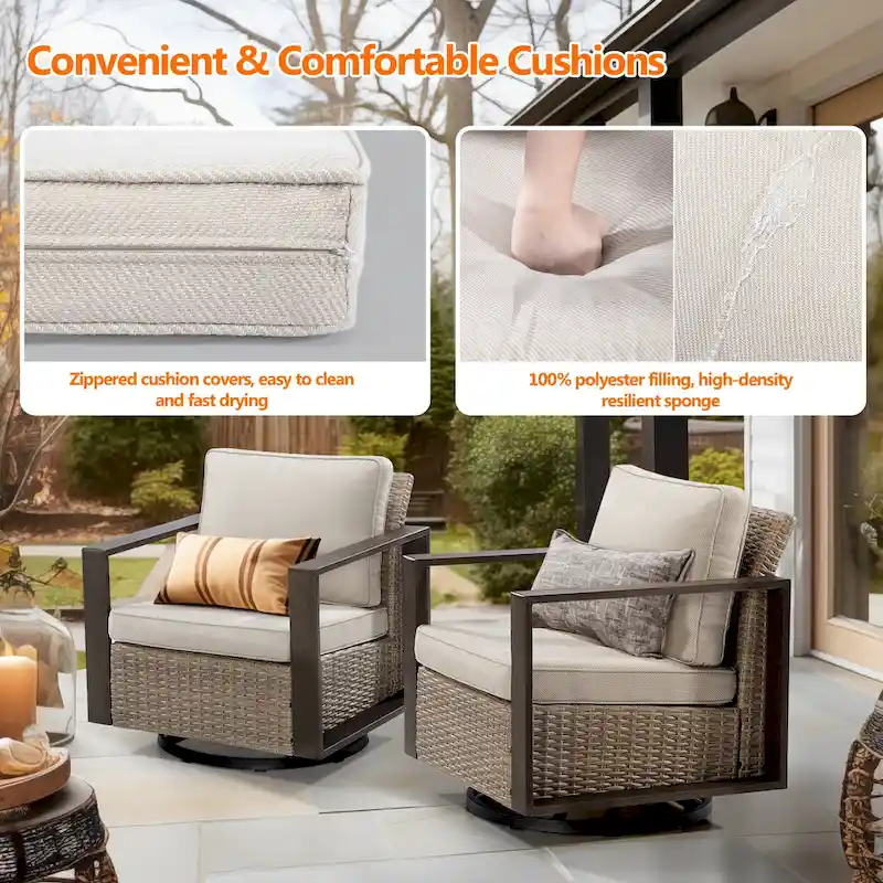 1287c499ec3012b8dcf49a3f13efa41f486998381b4f9247b8538f11dea6e2b1 Cozywor 2-Piece Patio Wicker Outdoor Rocking Chair with Metal Frame and Cushions(Baby Blue)