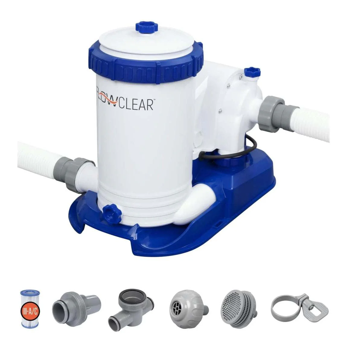 12c723f22baeb7bac44600142c87ac6eb58f57c91e32fc190802a06a541b7fcc Bestway 58392E Flowclear 2500 GPH Above Ground Swimming Pool Water Filter Pump