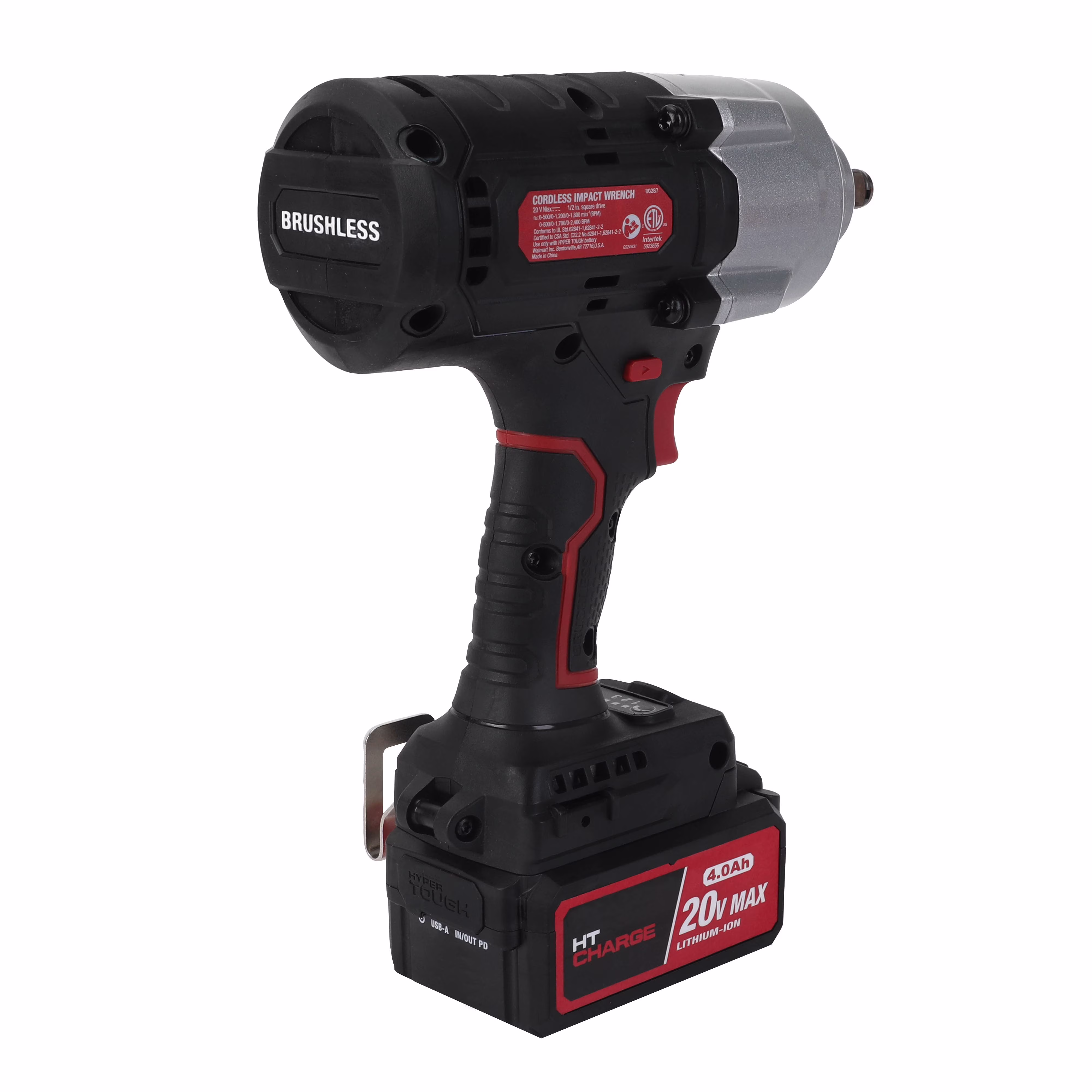 136b77f620e2c09126f709cc69e74e0a45612a7cddd3a97bf033e348a87d67e2 Hyper Tough 20V Brushless Cordless 1/2-in 900 Impact Wrench with Battery & Charger