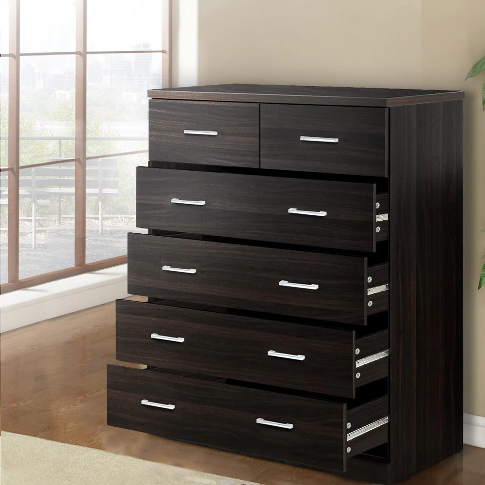 145affaefd88e5ded8a6a1472ad4e968a9b323dad2fbb9b5fbc5eda2c7b75580 Artiss 6 Chest of Drawers - ANDES Walnut