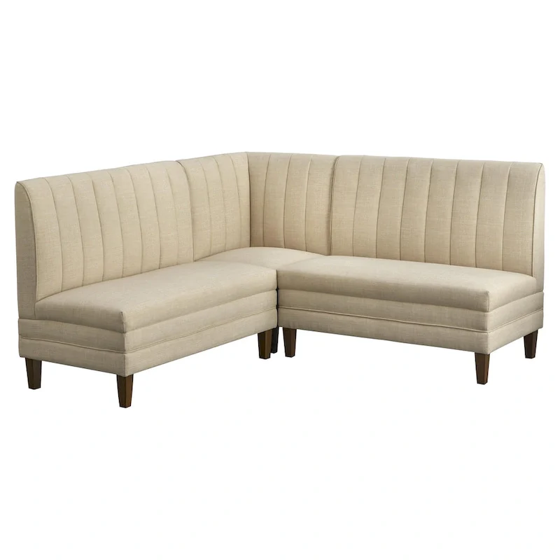 146a51af7572e445d0840992960267c8fc7a98f4dea423c0df97c490e655ed46 Lifestorey Kerrington 3-Piece Channel Back Upholstered Banquette Set(Brown/Set Of 3)
