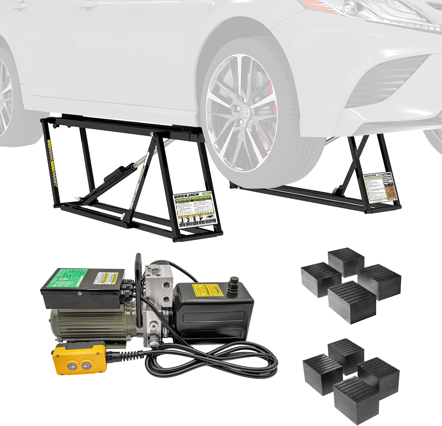 14827a0fb8b6c5792e59d1e97f53fae28b70181da3c093e1896e454aba764e05 5000TL Portable Car Lift ¨C ALI Certified 5,000 lb Capacity with 110V Power Unit, Compact Alternative to a 2-Post Car Lift for Garage, Home Mechanics, DIY Auto Repair, or Shop Use