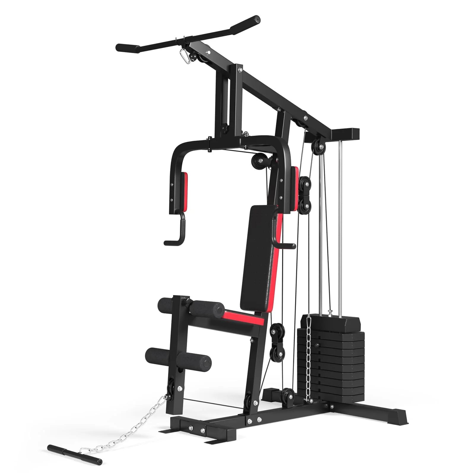 14f45cdb9dbf084ca3fbfacd809a95f5bcb7179d422acc29b3902a42c4e1dc27 Multifunction Home Gym Station Indoor Strength Training Fitness Machine w/45 kg Weight Stack