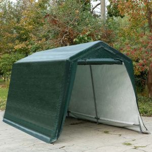 8 x 14 FT Heavy Duty Steel Enclosed Carport Car Tent Canopy Outdoor Garage Storage Shelter Shed with Waterproof Ripstop Cover(Default Title)