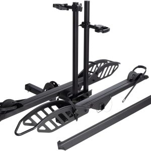 Cyberrack E2 Hitch Ebike Rack with Ramp, 200 Lbs Capacity(Cyberrack E2ï¼? Black/ 200Lbs Capacity + Ramp)