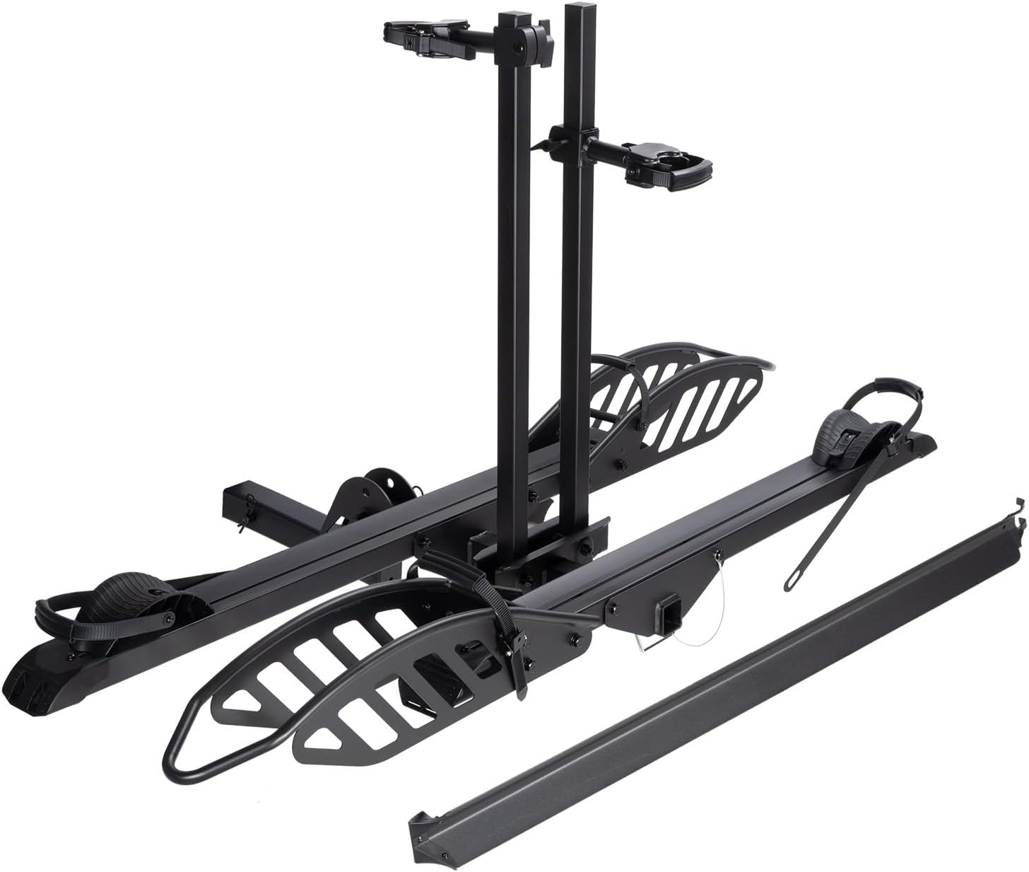 15f84208233d939fa26fb23b9303f6c060d84f85f4e1b0708bd04a8b109748b4 Cyberrack E2 Hitch Ebike Rack with Ramp, 200 Lbs Capacity(Cyberrack E2ï¼? Black/ 200Lbs Capacity + Ramp)