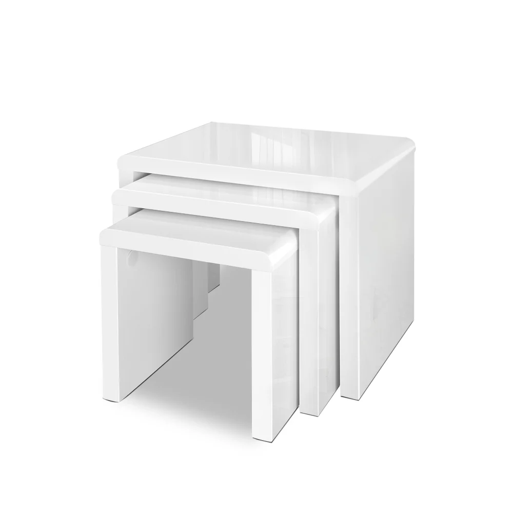 16683ed21c9f0fa6ecd7dff214fbb4ff010b1696c73f563cb53e52e6536c328c Artiss Nesting Coffee Table Set of 3 Glossy White