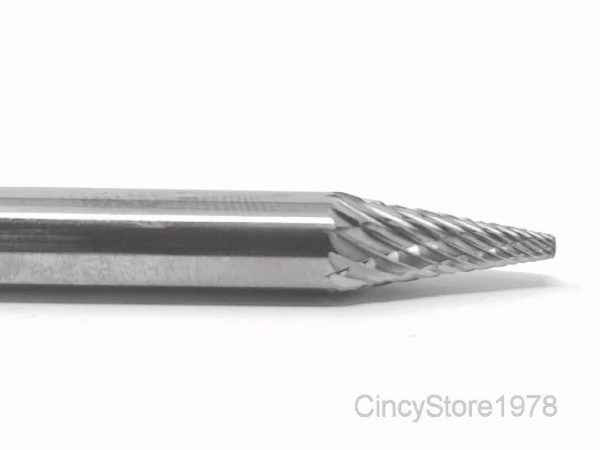 KLYNE - Sm1D Pointed Cone Shape Carbide Burr Bur Cutting Tool Die Grinder Bit 1/4" New