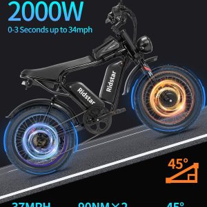 Electric Bike for Adults, 1000/2000W, 25-37Mph(Q20-1500W 48V 20Ah)