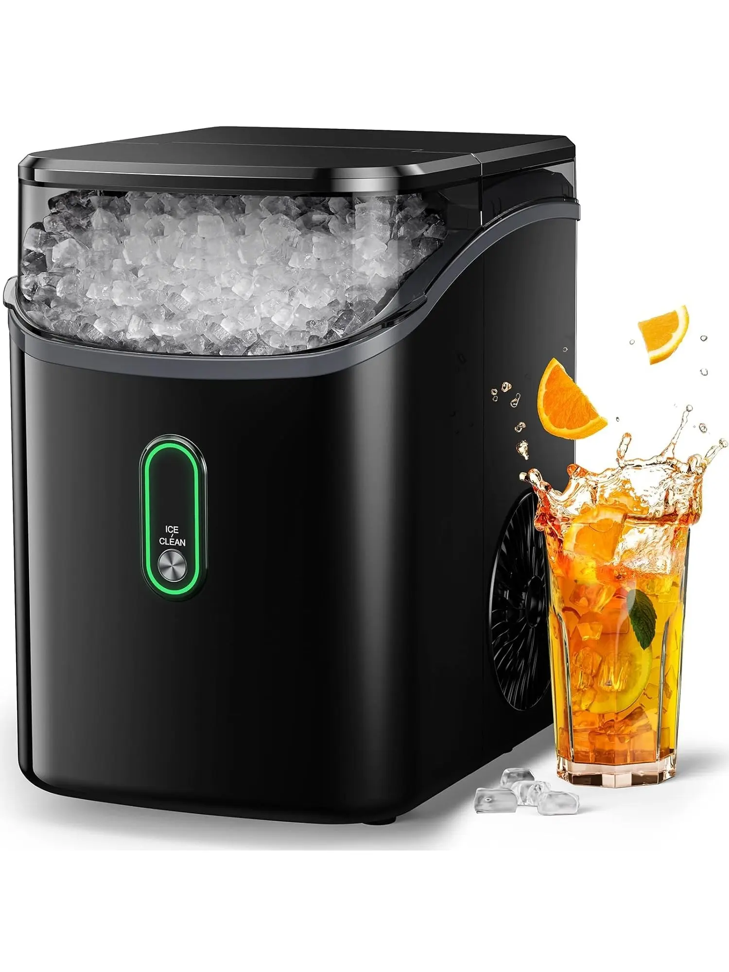 177f963542a3d4ccac46b65728d3f3c3a7130ab5d1a28ef2343dc0bf483cb755 Silonn Nugget Ice Maker Countertop, Pebble Ice Maker with Soft Chewable Ice, One-Click Operation Ice Machine with Self-Cleaning, 33lbs/24H for Home,Kitchen,Office(Black)