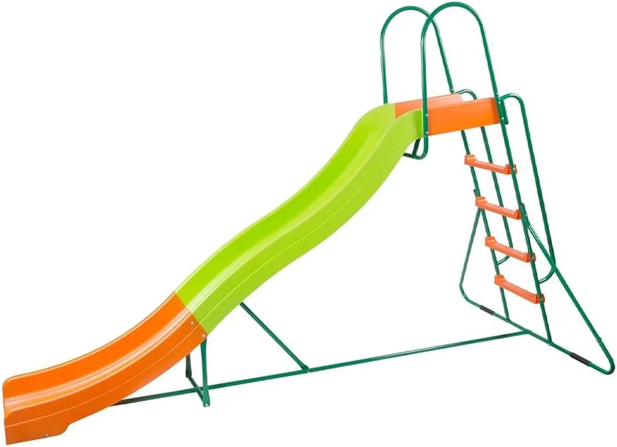 18316acfda34b4fd3a35e5132bb79a91662b275e4e734d0dcc3a30cd2790fa13 Outdoor Playground Slide, Big Backyard Freestanding Plastic Slide, 10 ft Outdoor Swing Set Slide for Kids Ages 4-8