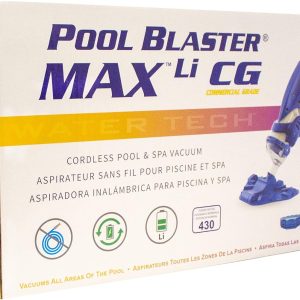 POOL BLASTER Max Cordless Pool Vacuum for Deep Cleaning Strong Suction, Handheld Rechargeable Swimming Pool Cleaner for Inground and Above Ground Pools, Hoseless Pool Vac by Water Tech(Max)