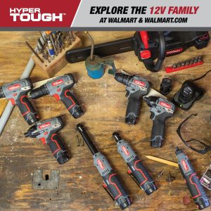 Hyper Tough 12V Max Cordless Brushless Impact Wrench with 4.0Ah Lithium-Ion Battery and Charger, 225 ft-lbs Torque