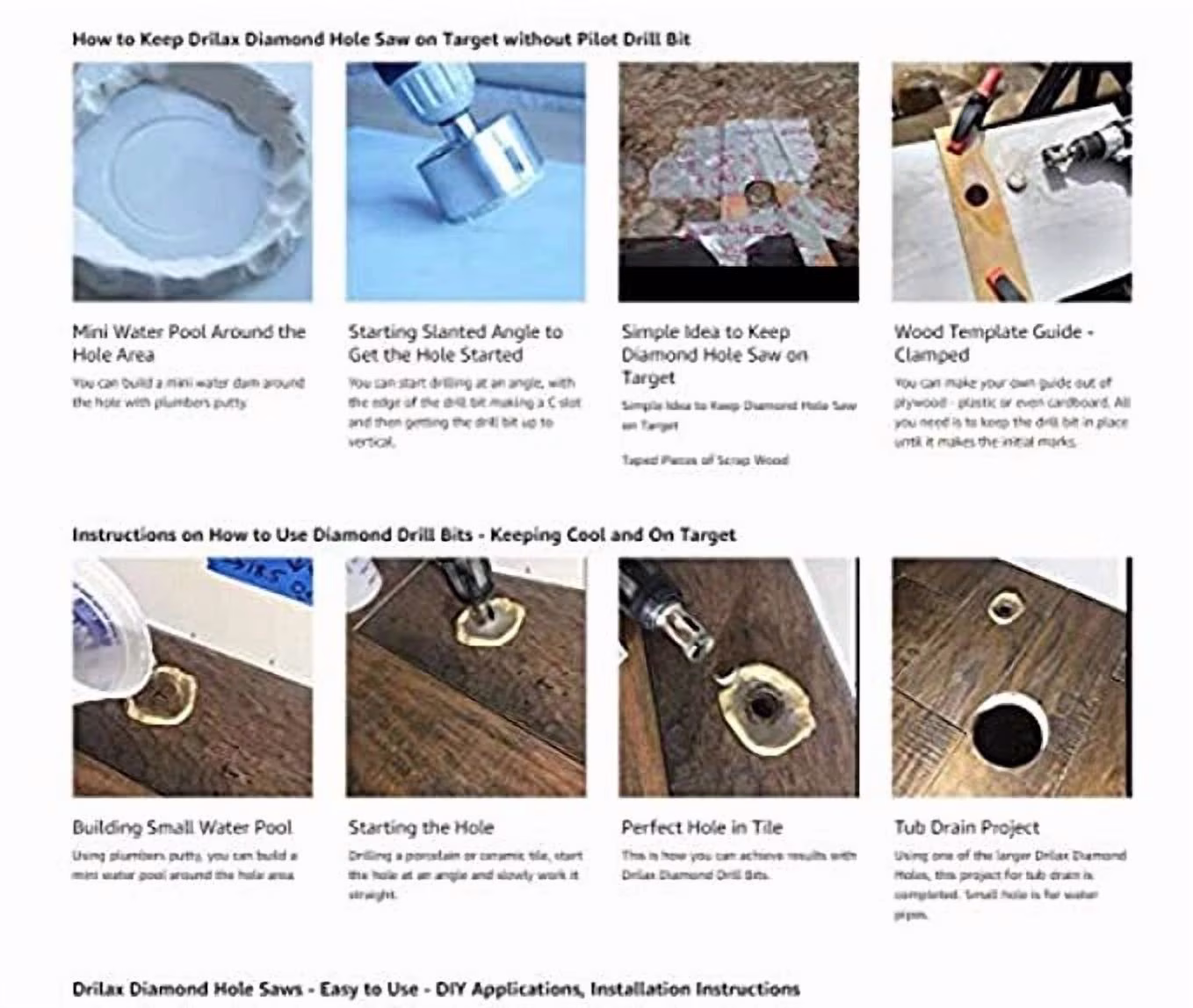 1973b9dc67a8980bc15a461efdc0264a0eed5ee68c29c3e1b5f29fe3cb48af5b 1-3/16 Inch Diamond Hole Saw Glass Drill Bit Tile Hole Saw Grab Bar Install Hole